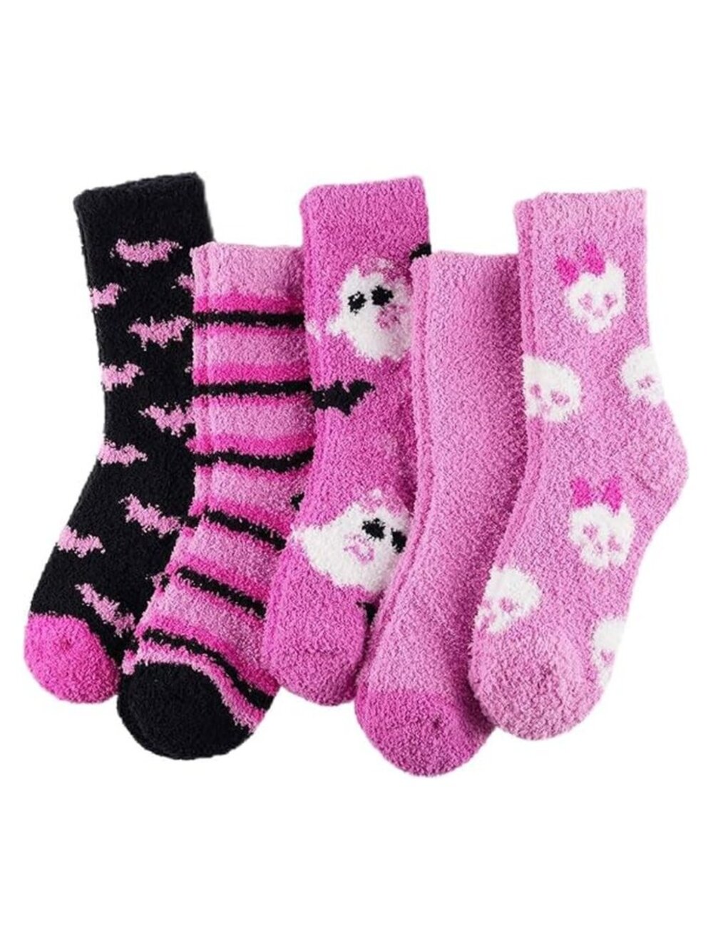 Halloween Fuzzy Socks for Women,Cozy Fluffy Warm Slipper Socks for Winter